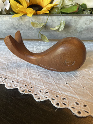 Hand carved Whale S&P -RCD