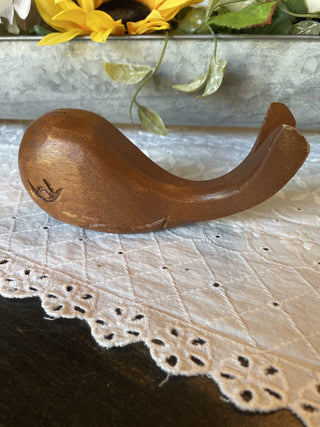 Hand carved Whale S&P -RCD