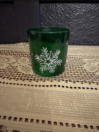 Vintage Green Snowflake Votive Holder - RCD|139349