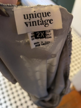 Unique Vintage Grey 20’s Flapper Dress Size 2X