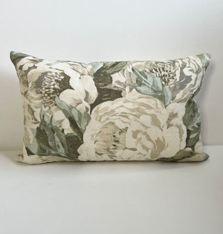 12x20 green floral pillow
