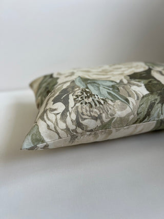 12x20 green floral pillow