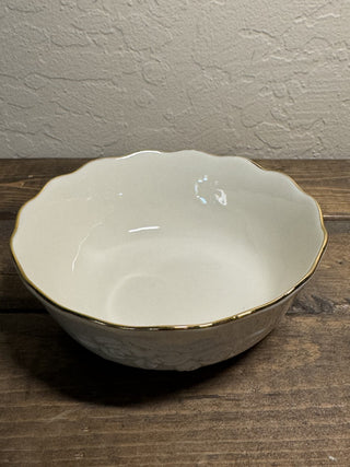 Vtg Lenox Rose Blossom Gold Edge Bowl RCD|126100