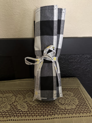 Black and White Buffalo Check Placements set of 6 - RCD|98526