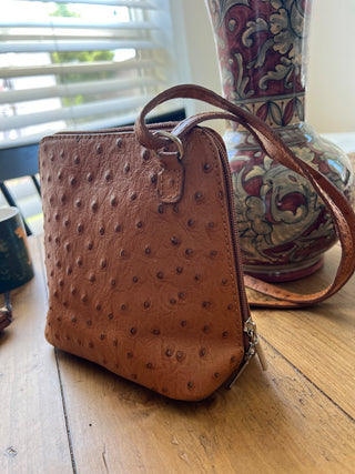 Brown Ostrich Leather Purse MTS|100523