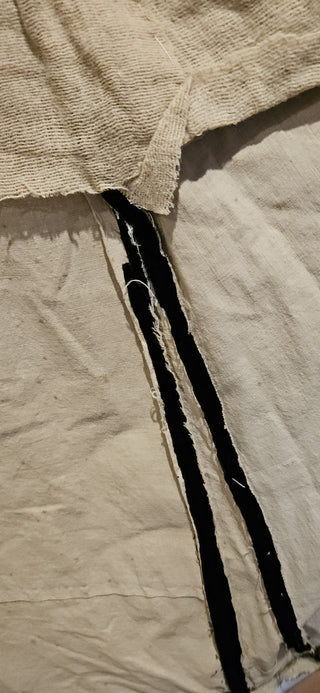 Victorian Black Velvet Coat, Hand Sewn, Sz M, RSV|121376