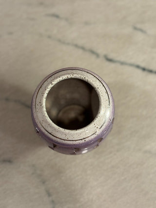 ceramic candle metalic violet