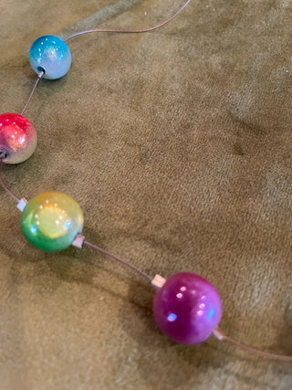 Multi Colored Glowing Beaded Necklace/Choker|49886