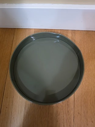RF Green & White 12" Painted Metal Tray