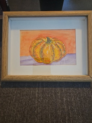 RM826-Framed Watercolor Pumpkin