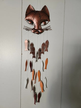 Metal catfish wind chime RCD