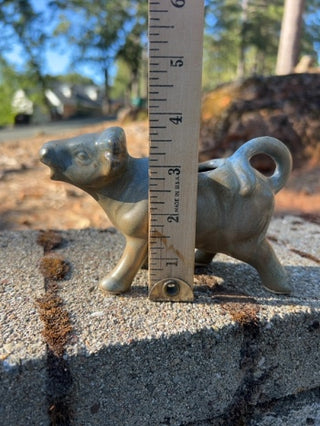 vintage stoneware cow-shaped creamer pitcher