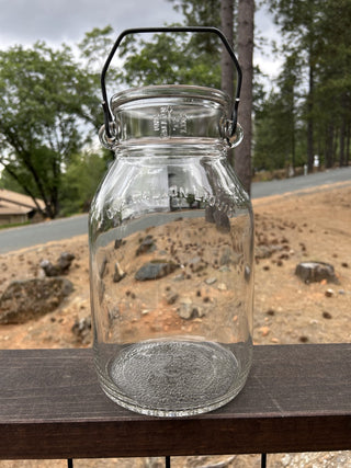 12F 1930s Owens Illinois Milk Gallon Jar Farmhouse Kitchen Collectible Glass RSV|68919