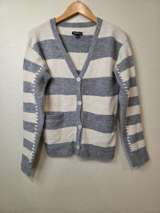 NEW! Flag & Anthem grey and cream striped cardigan RSV|158464