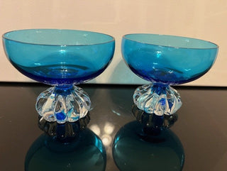 #1276   1960s Turquoise Champagne 1 PAIR