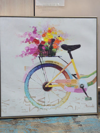 Bike & Flowers Painting|103107