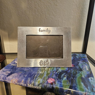90's Pewter "Family" Engraved Picture Frame (BRI) - MTS|142256