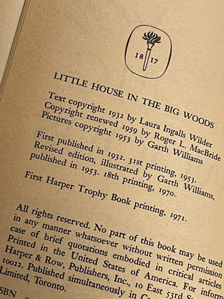 '71 Little House on Prairie Wilder 9 Book/Box--SP MTS
