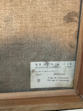 Canvas Print - L'Age de L'Innocence Braun Et Cie France 1961 RCD
