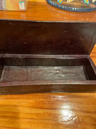 VNTG African Tuareg Hand Tooled Leather Box MTS|79825