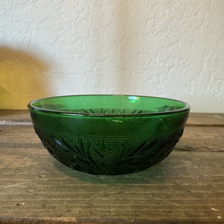 Vtg Anchor Hocking Forest Green Berry Bowl MTS|124685