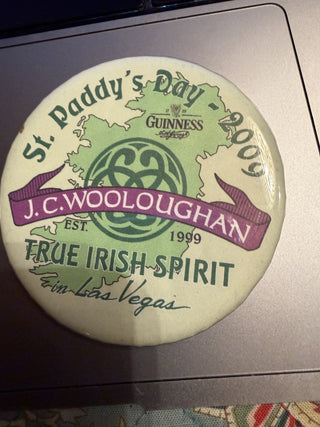 2009 St. Paddy's Day J.C. Wooloughan Guinness Pin VV MTS