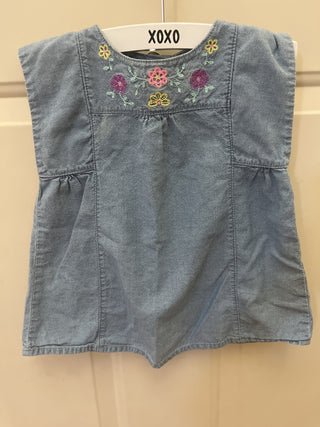 Carters Chambray Top 24 Months  - Embroidered flowers - RSV|105987