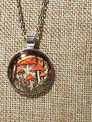 Mushroom pendant necklace RCD