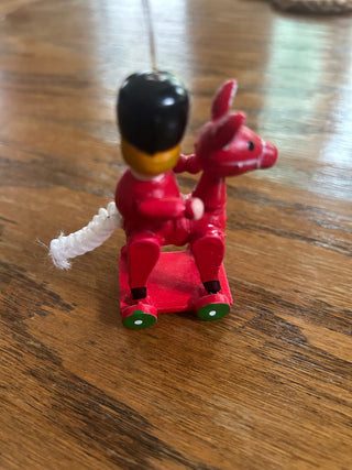 Red Soldier on Horse Ornament   MTS|131733