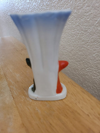 Ca. 1940s, Two Scottie Dogs on White Bud Vase, Japan, RCD|86003