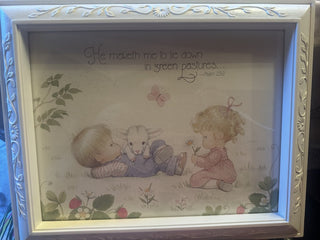 Vintage 1980's Homco Children Art Psalm 23 #62 VV MTS|145949