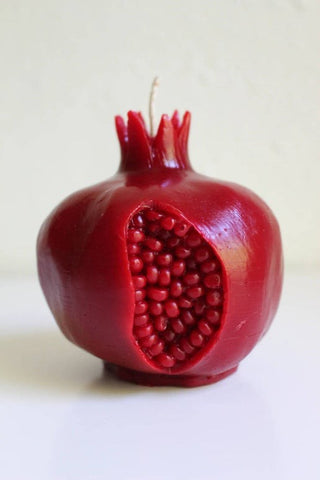 Beeswax Crimson Pomegranate Candle - Large - RSV