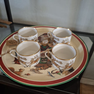 Vintage Woodland Santa Tin Tray MTS|124066