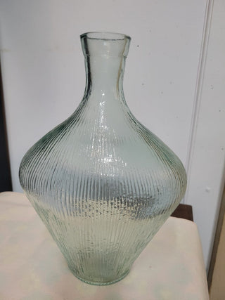 11" Tall Striped Green Vase RCD