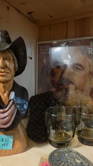 $10 OFF - Southwest Carved Wooden Cowboy Bust