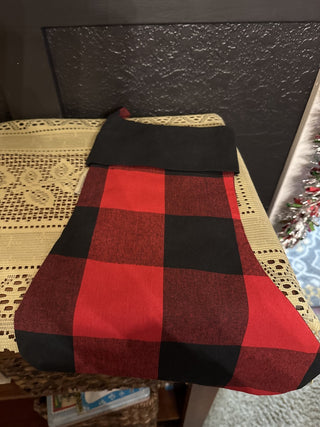Black and Red Buffalo Check Stocking - Sold Separately - RCD|139264