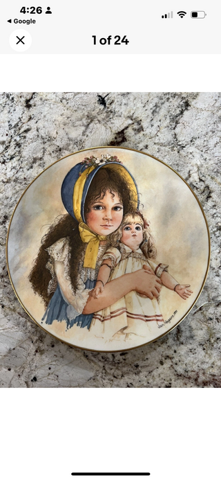 Vintage"Lydia and Shirley Temple Doll" Decorative Plate/RSV
