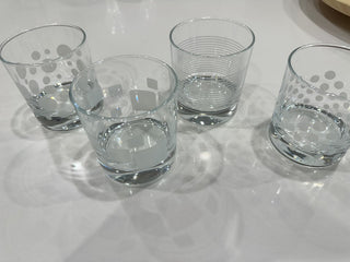 Set of 4 Crystal Low Ball Glasses MTS|91947