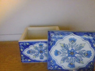 Blue Ceramic Box with Lid