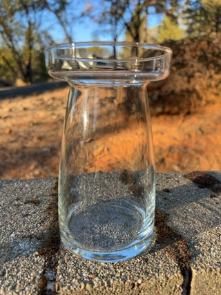 Clear Glass Pillar Vase 6” x 3.67”
