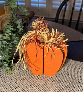 3'D Wood Hinged Pumpkin 7.25" RSV|127767