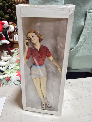Vintage Pin Up Girl Ornament - LL - RCD