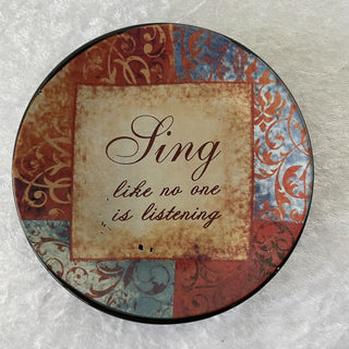 small decorative ceramic dish, Sing wisdom RSV