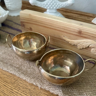 MCM Brass Creamer and Sugar  RCD|105217