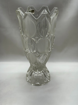 Vintage Czech bohemian cut glass vase|92494
