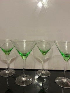 #1778 Green Glow Martini 4-set|51444