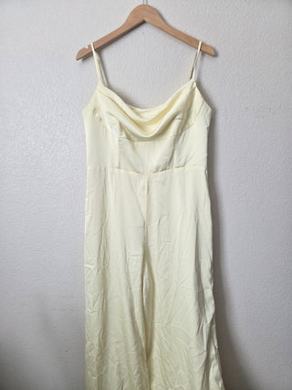 NEW! Birdy Grey yellow satin jumpsuit RSV|163885