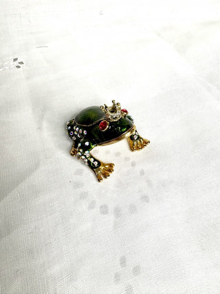Jeweled Frog Prince Trinket Box RSV|107174