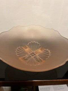 #1841 Frosted Pink Footed Bowl RSV