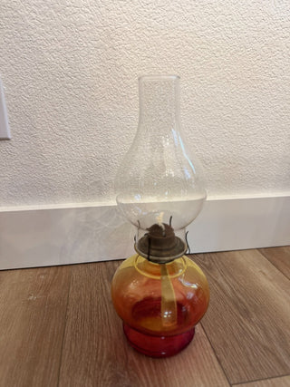 SUNSET OIL LANTERN, VTG W/HURRICANE|107222